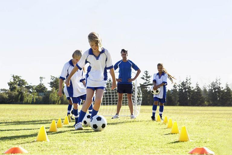 Football training drills. Improve your football skills with training drills and ideas.