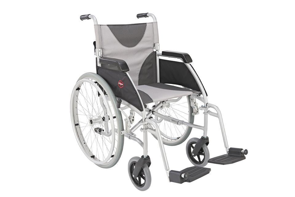 Self-propelling wheelchair.
