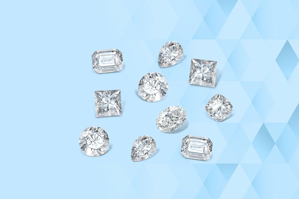 Pure Brilliance's sparkling diamonds placed on an icy blue background.