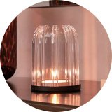Glass candle dome cover.