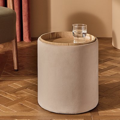 A Habitat Ingo Side Table in natural colour.