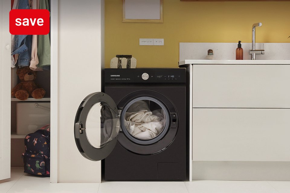 Save up to £100 on selected Samsung refrigeration and laundry appliances with codes DROP75 or DROP100.