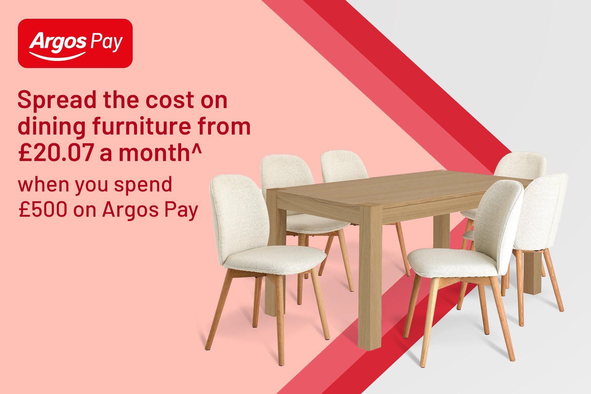 With Argos Pay, it's possible. ^Argos Pay Representative Example Representative 34.9% APR (variable), 34.95% PA purchase rate (variable), £1,200 assumed credit limit.*