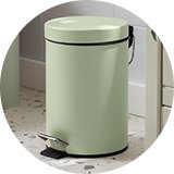 Bathroom bins.