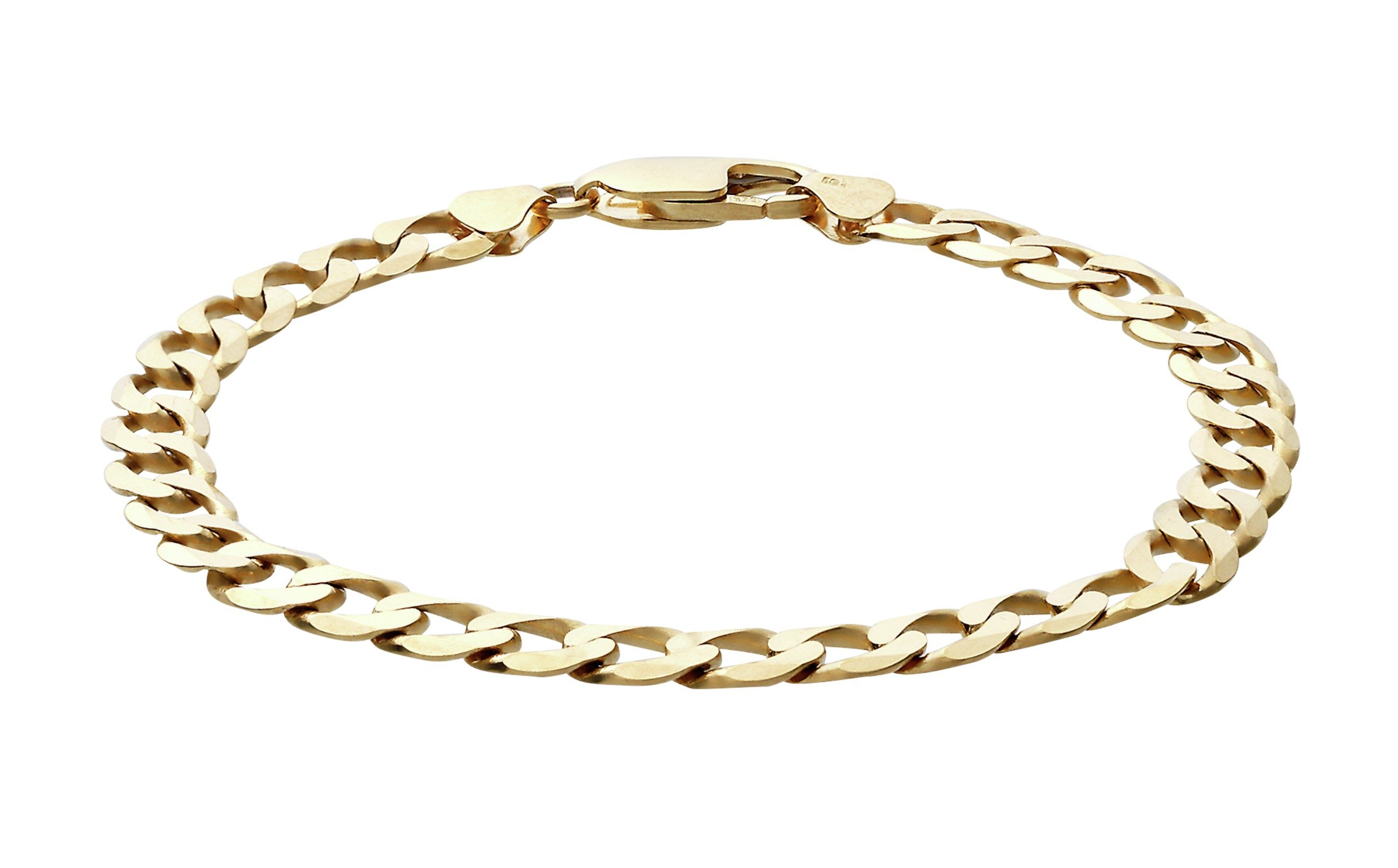 Revere 9ct Yellow Gold Solid Look Curb Bracelet (2229229) | Argos Price ...