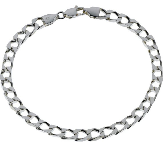 Buy Sterling Silver Square Curb Bracelet at Argos.co.uk - Your Online ...