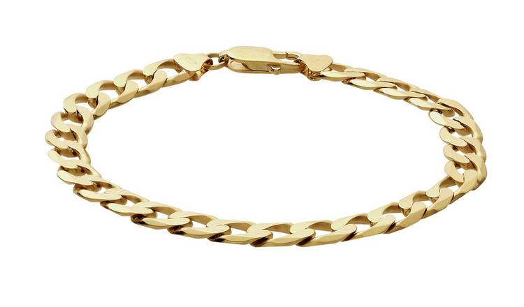 Buy Revere 9ct Gold Solid Curb Bracelet | Mens bracelets | Argos