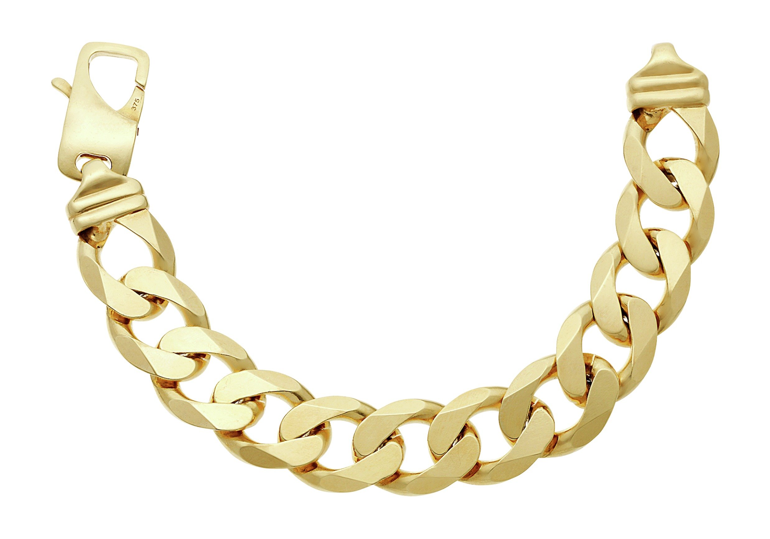 Revere 9ct Gold Solid Curb 9 Inch Bracelet Reviews