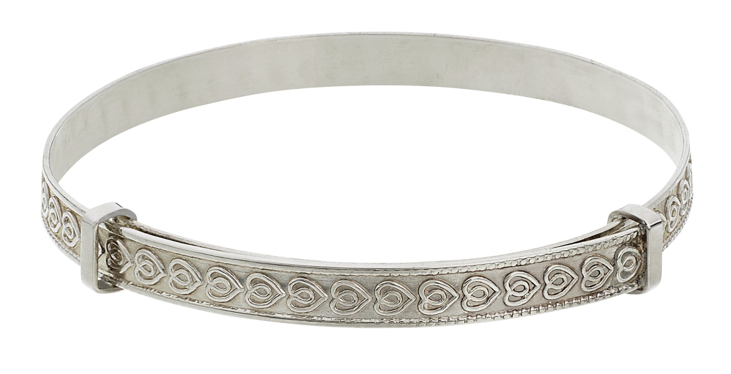 Revere Sterling Silver Heart Expander Bangle