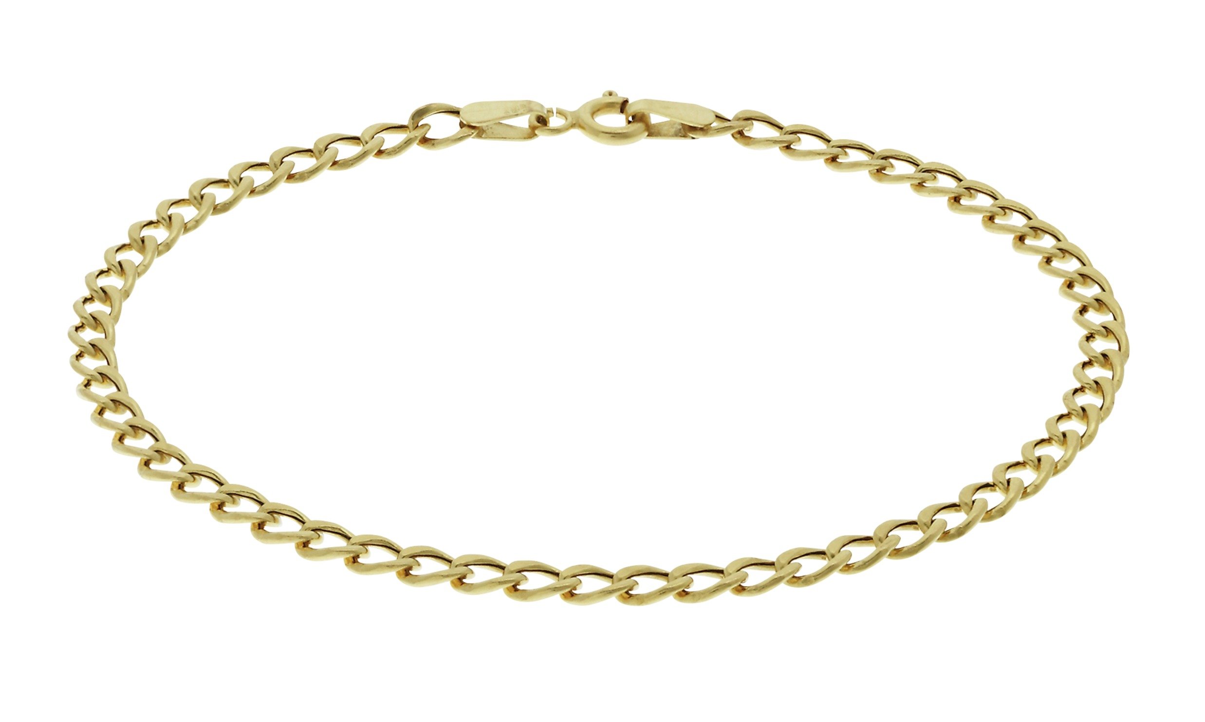 Revere 9ct Yellow Gold Hollow Curb Bracelet