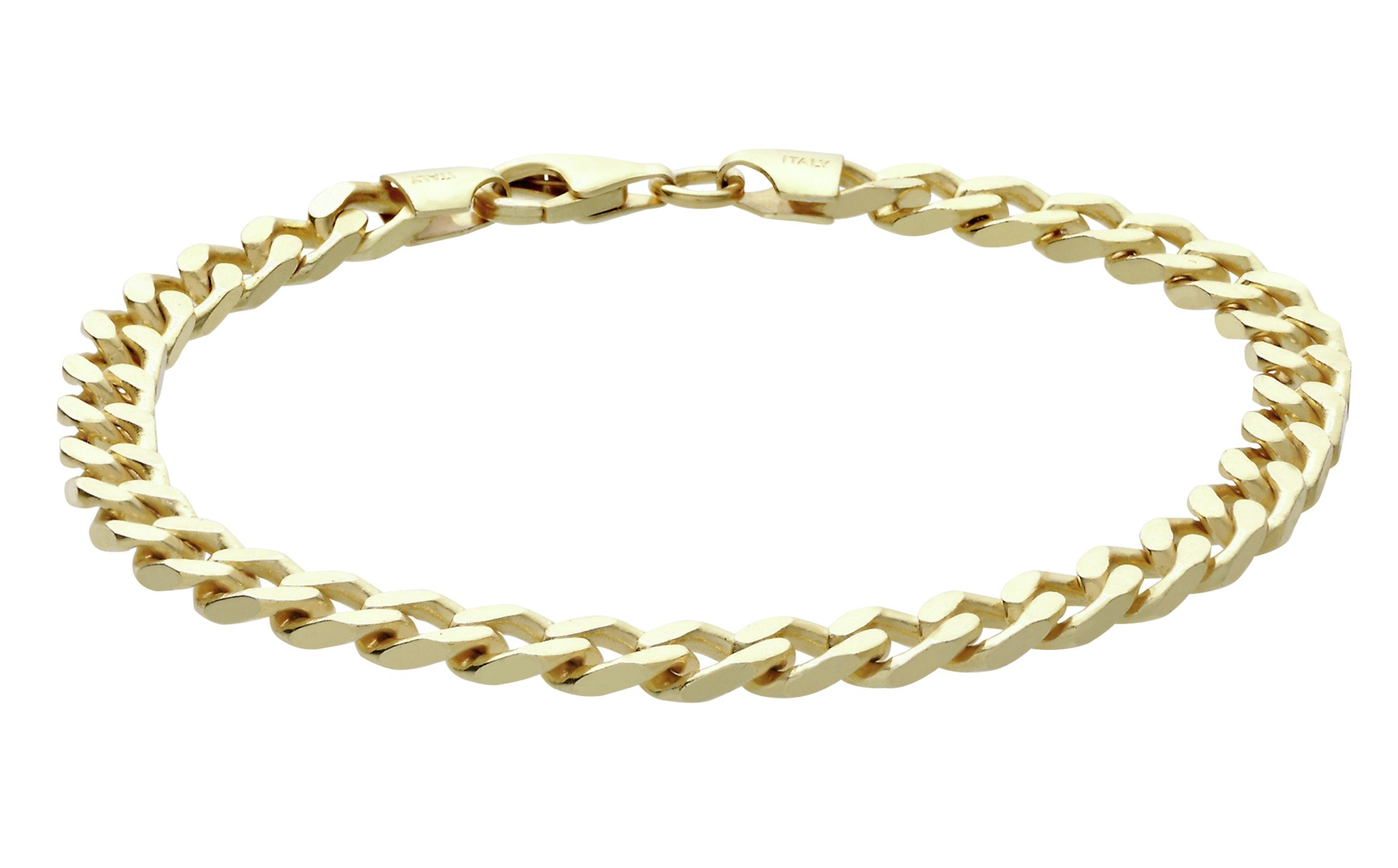 Revere 9ct Gold Plated Sterling Silver Solid Curb Bracelet