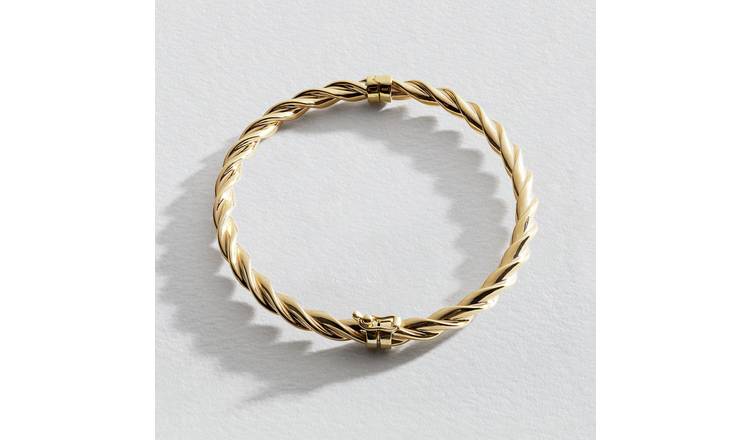 Revere 9ct Yellow Gold Twisted Chain Bangle