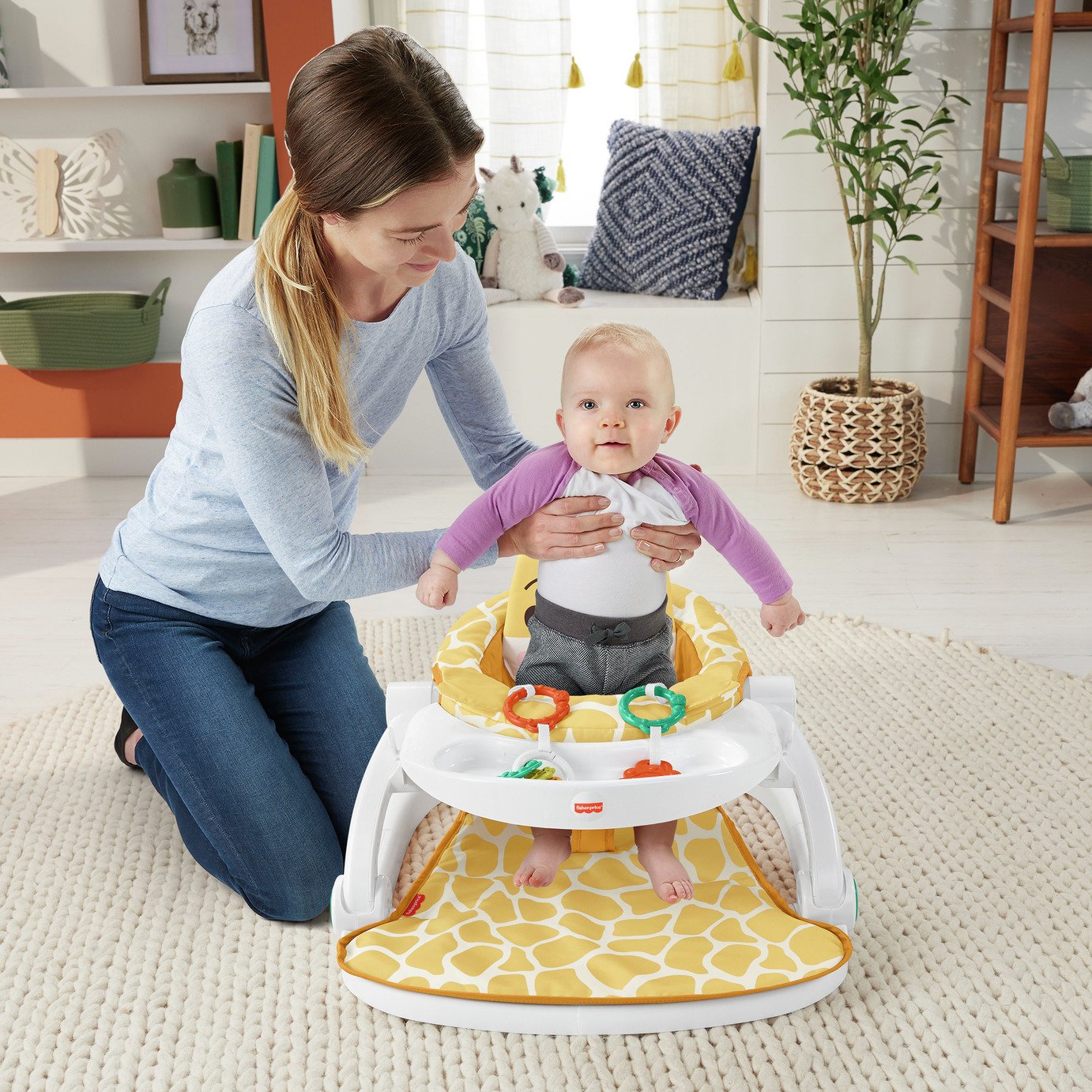 Fisher-Price Giraffe Sit-Me-Up Floor Seat with Tray
