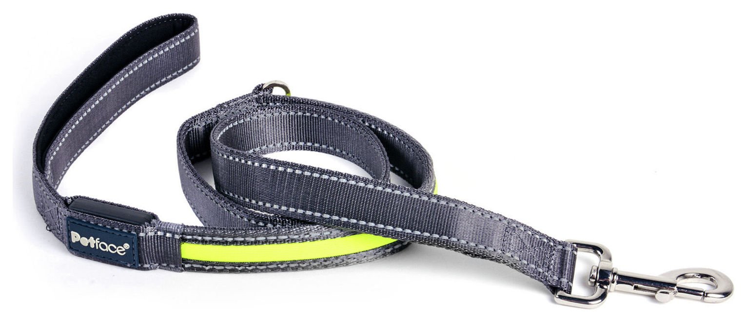 Petface Reflective Yellow Flashing Dog Lead