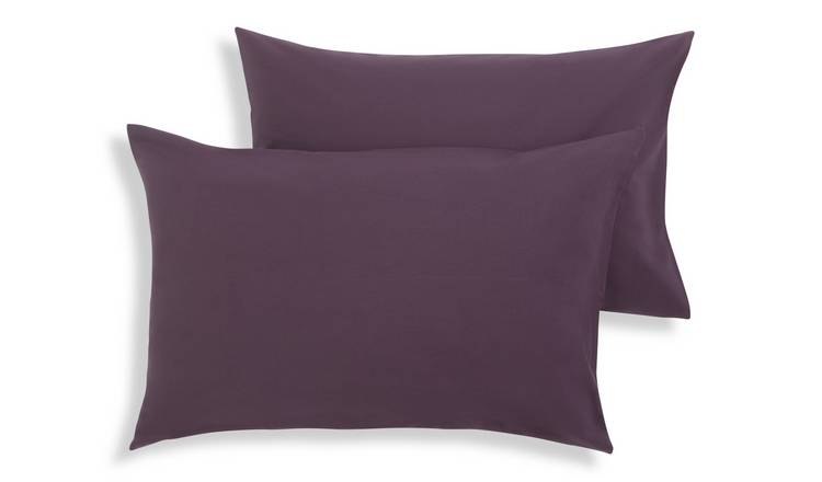Habitat Cotton Rich 180 TC Standard Pillowcase Pair - Grape