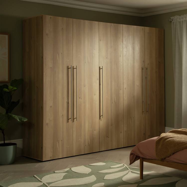 Habitat Atlas 5 Door Wardrobe - Oak 0