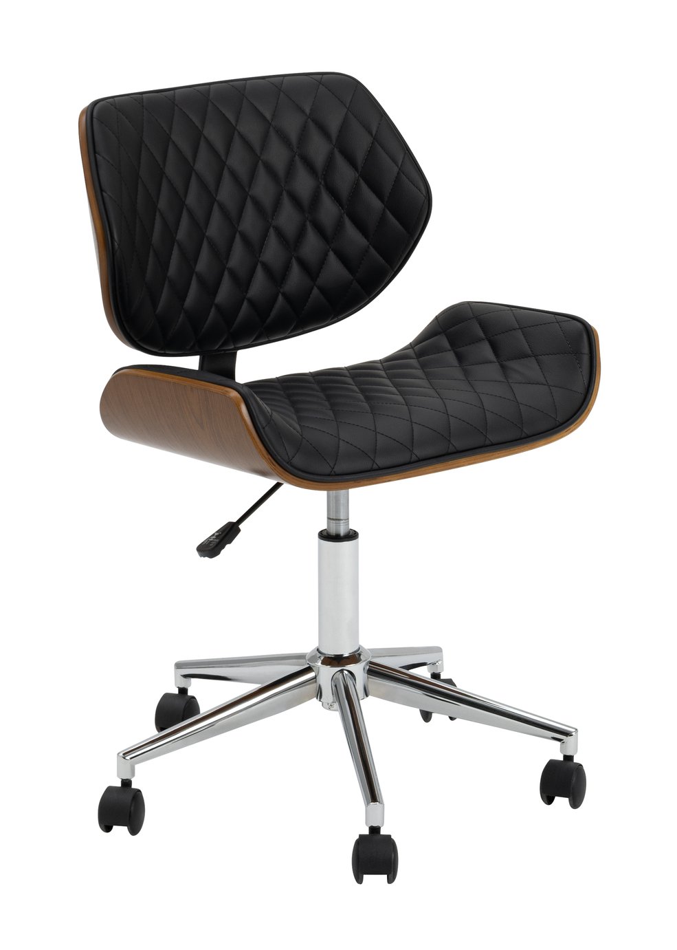 Sorel Faux Leather Office Chair - Black & Brown 2