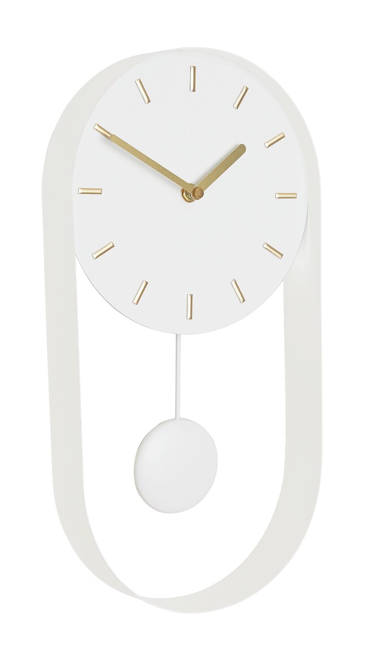 Habitat Metro Metal Pendulum Wall Clock Reviews Updated October 2023
