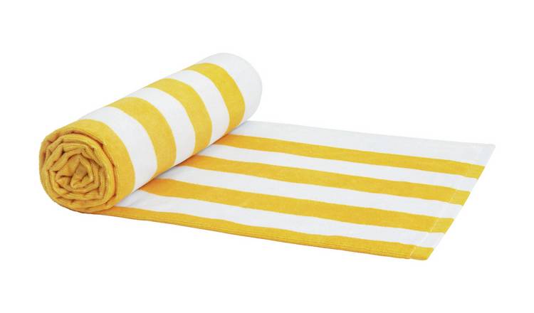 Yellow and on sale white towels