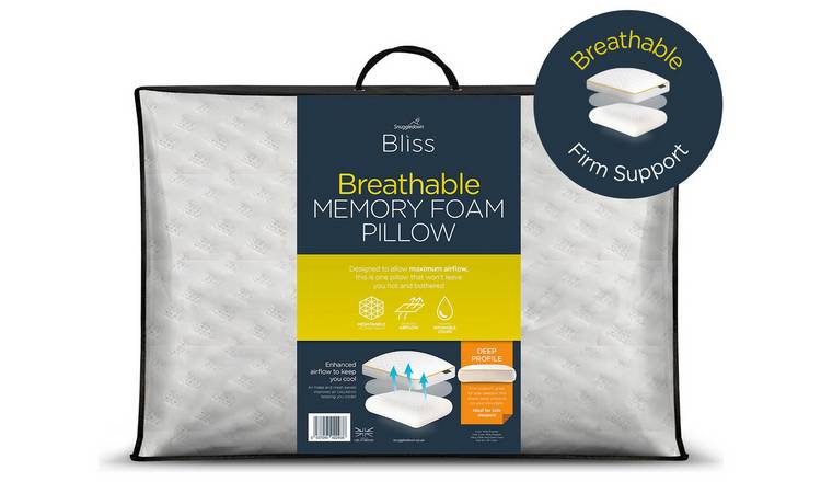 Buy Snuggledown Bliss Breathable Memory Foam Firm Pillow | Pillows ...