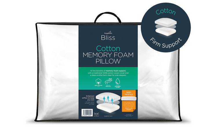Buy Snuggledown Bliss Cotton Touch Memory Foam Firm Pillow, Pillows
