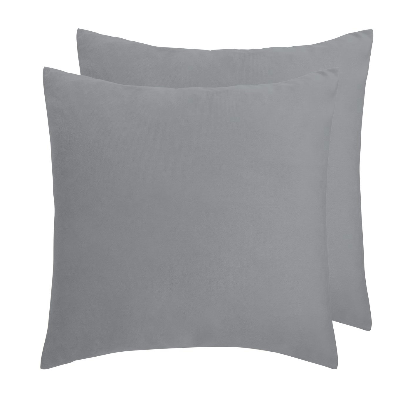 Habitat Velvet Cushion Cover-2 Pack- Slate - 43x43cm
