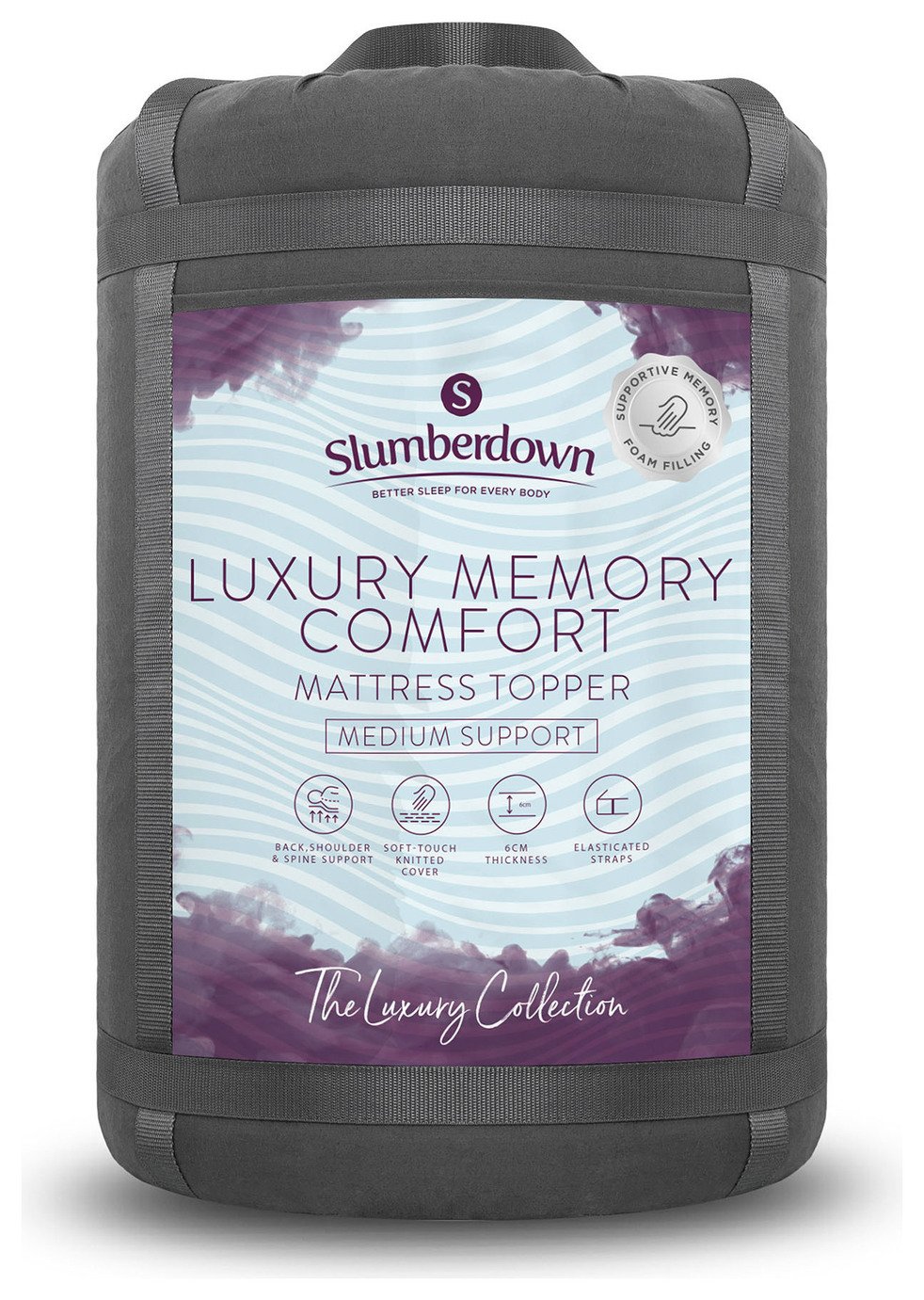Slumberdown Luxury Memory Comfort Mattress Topper - Double