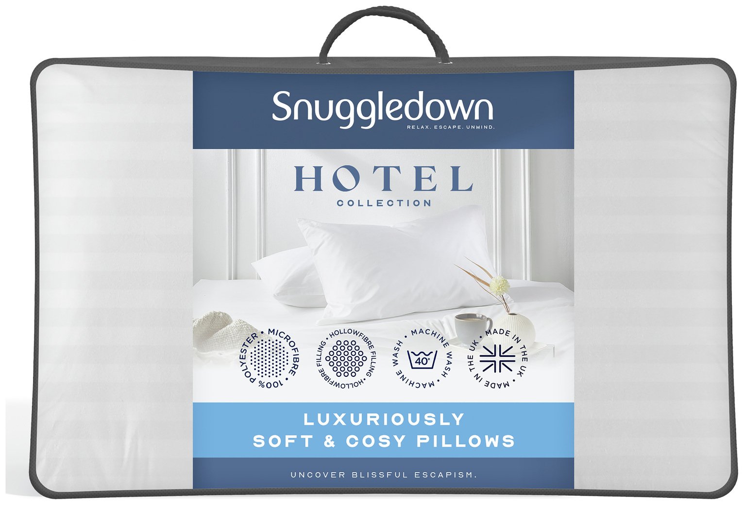 Snuggledown Luxurious Hotel Medium Pillow - 2 Pack
