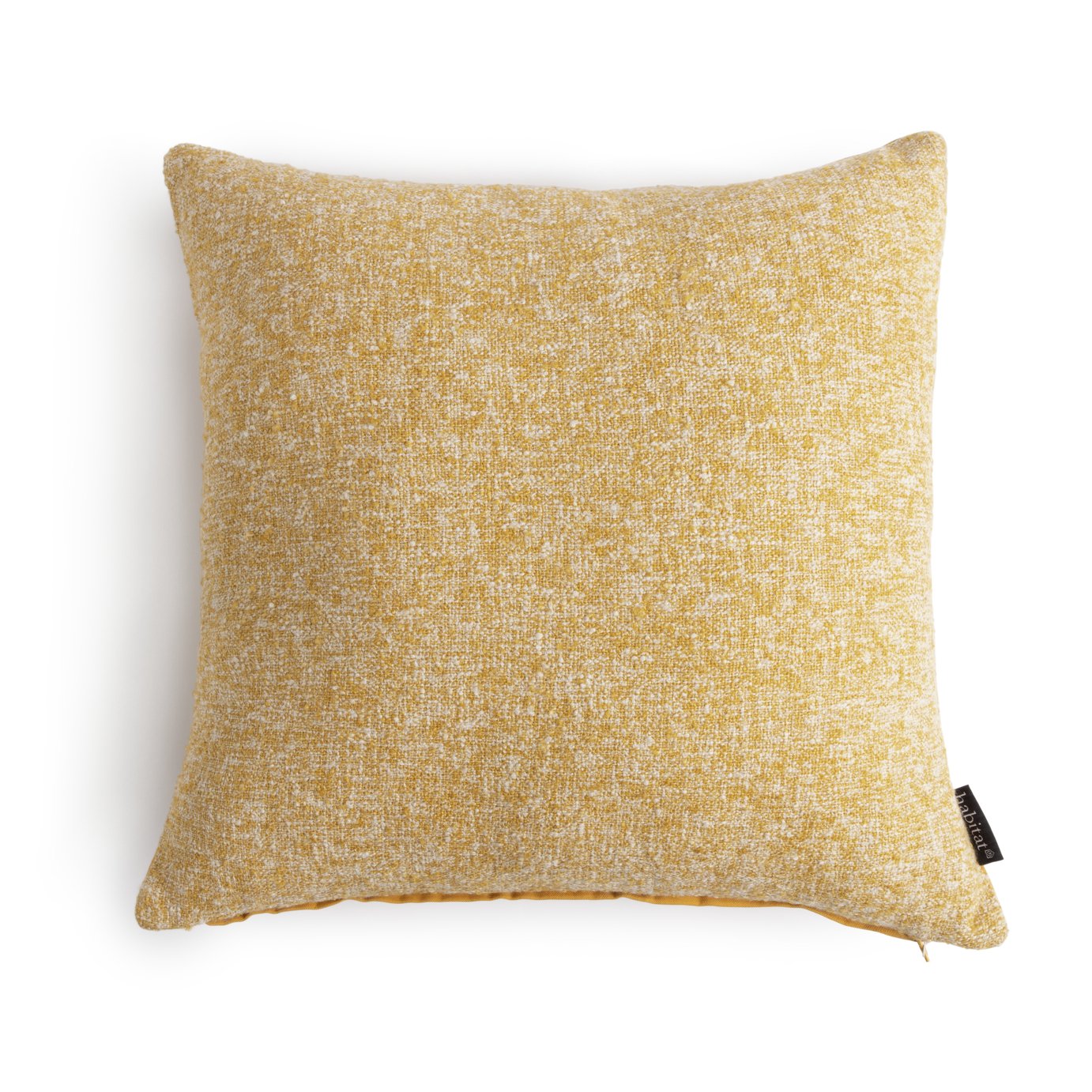 Habitat Boucle Handwoven Cushion - Mustard - 50x50cm