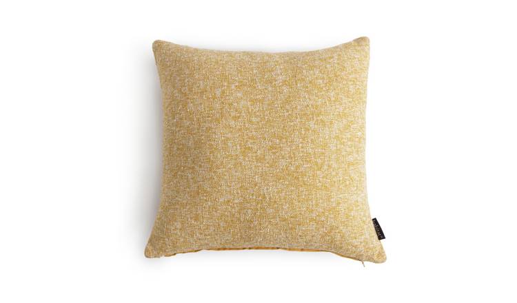 Buy Habitat Boucle Handwoven Cushion Mustard 50x50cm Argos