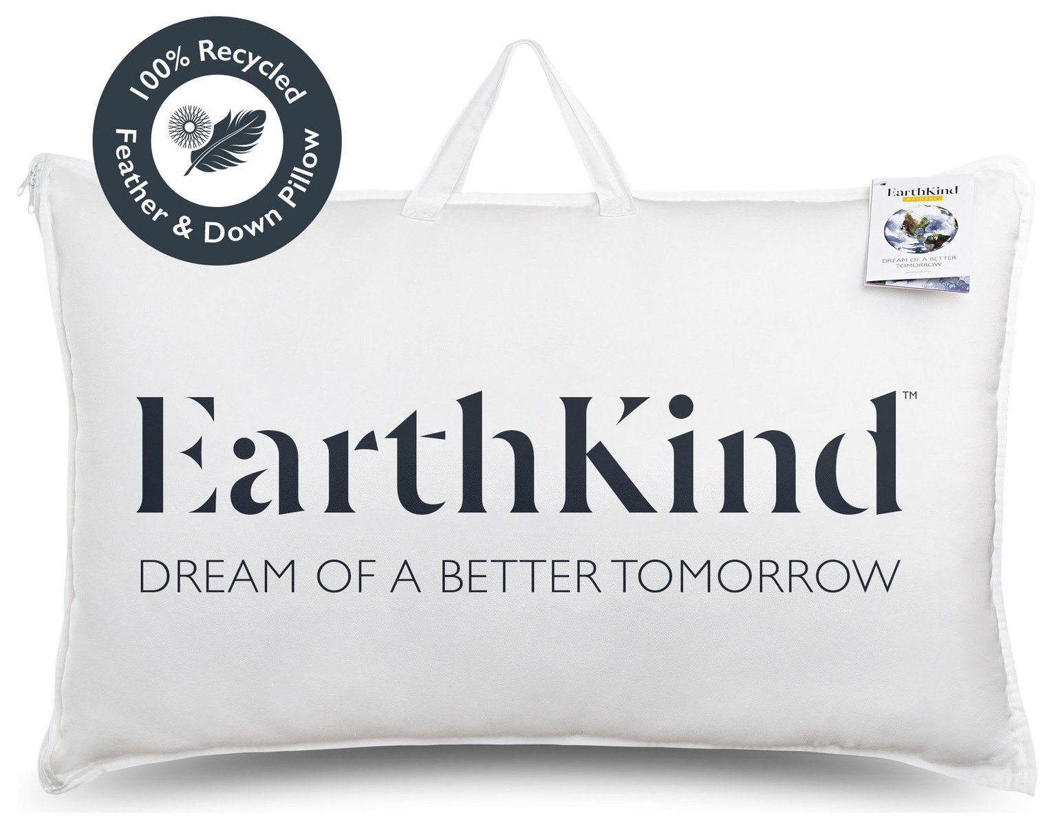 EarthKind Luxury Feather & Down Medium Pillow