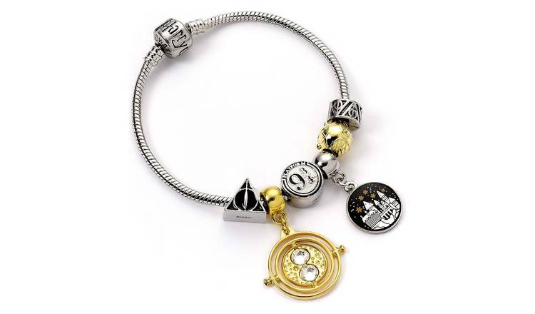 Harry Potter Womens Gold Plated Charm Bracelet, Time Turner - 7