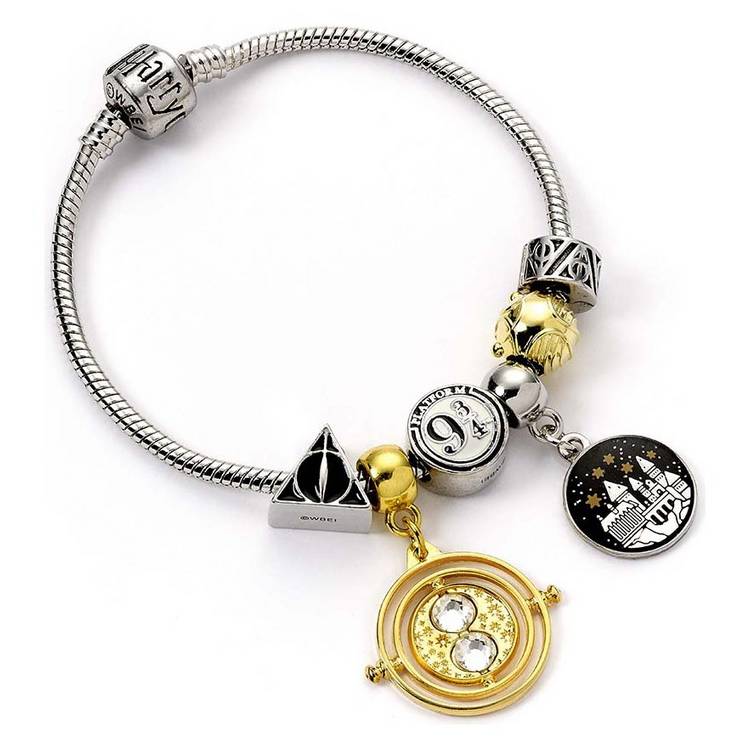 Harry Potter Hogwarts and Time Turner Charm Bracelet 0
