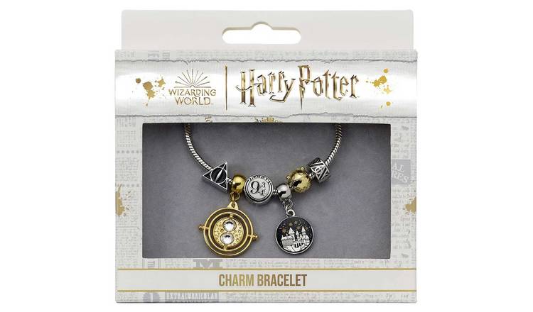 Harry Potter Womens Gold Plated Charm Bracelet, Time Turner - 7