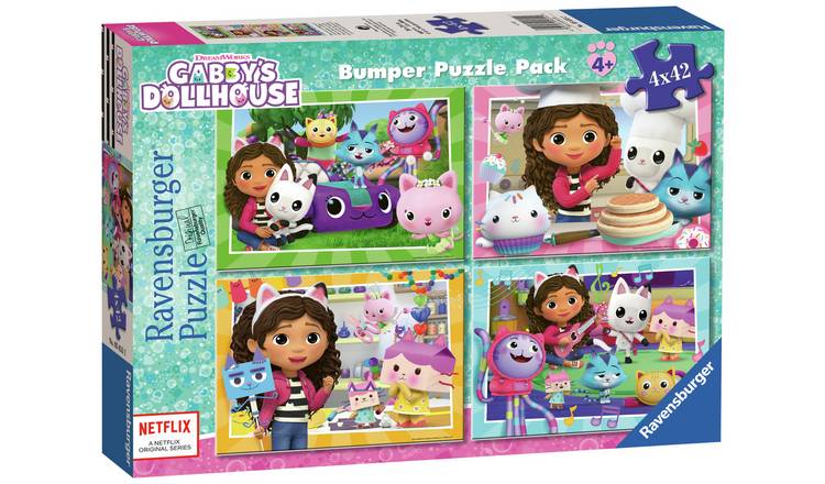 Ravensburger 4 x 42 Piece Gabby's Dollhouse Jigsaw Puzzle