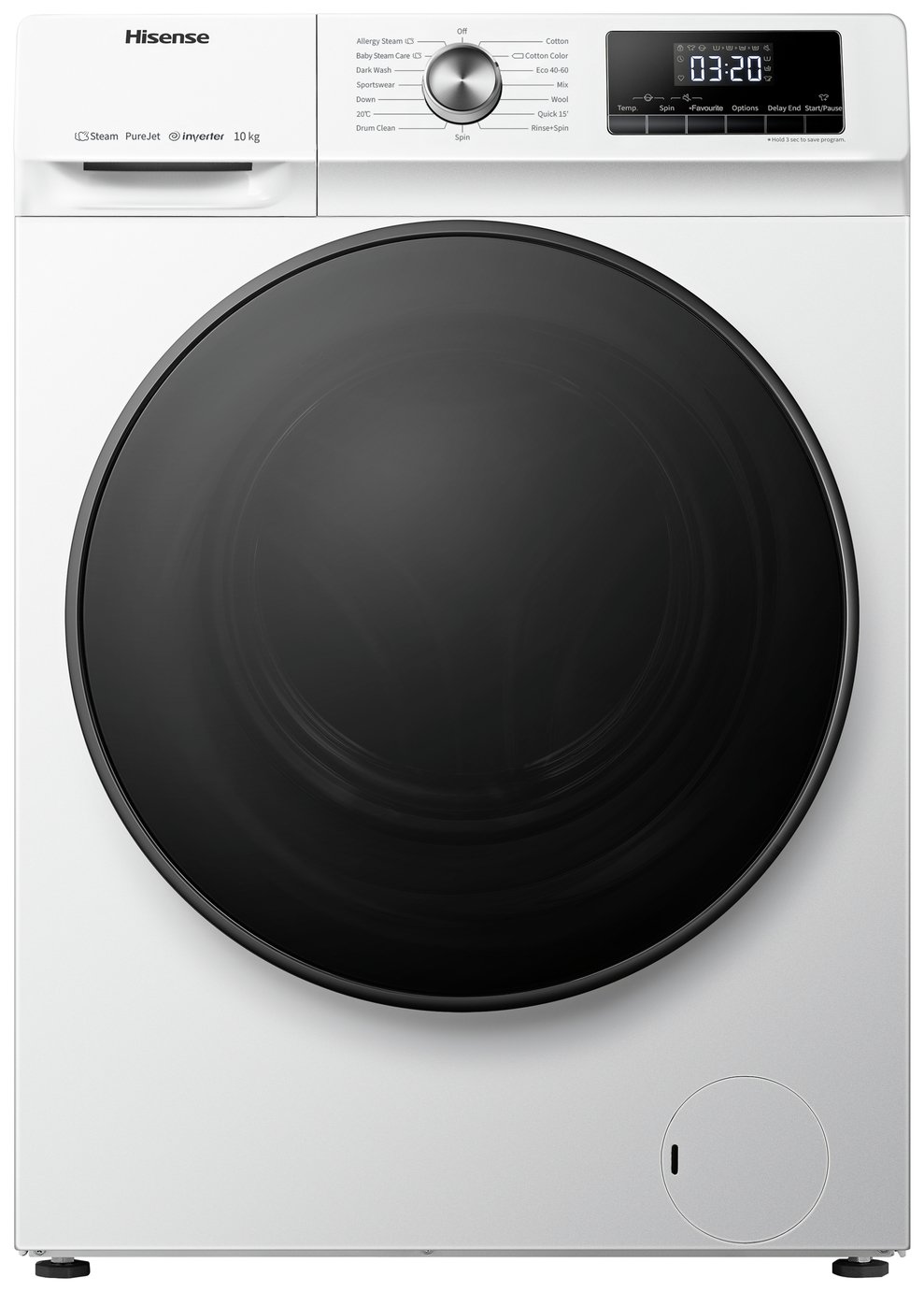 Hisense WFQA1014EVJM 10KG 1400 Spin Washing Machine - White