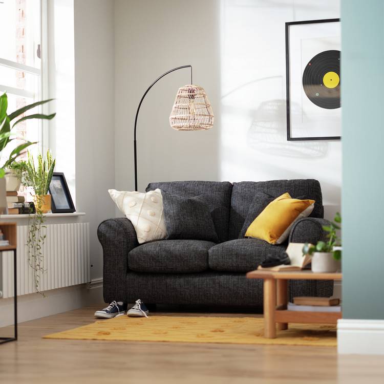 Argos Home Lisbon Fabric 2 Seater Sofa - Grey 0