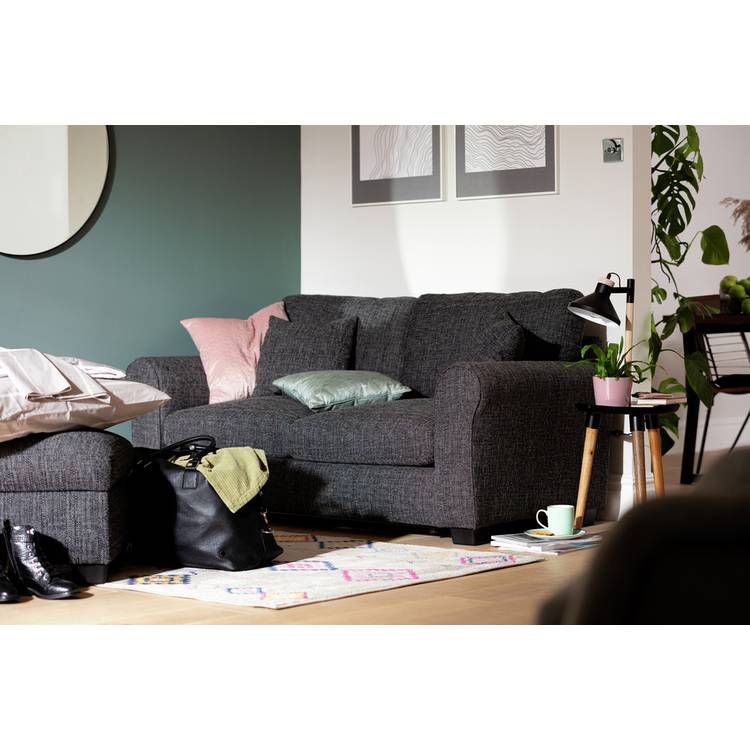 Argos Home Lisbon Fabric 2 Seater Sofa Bed - Grey 0