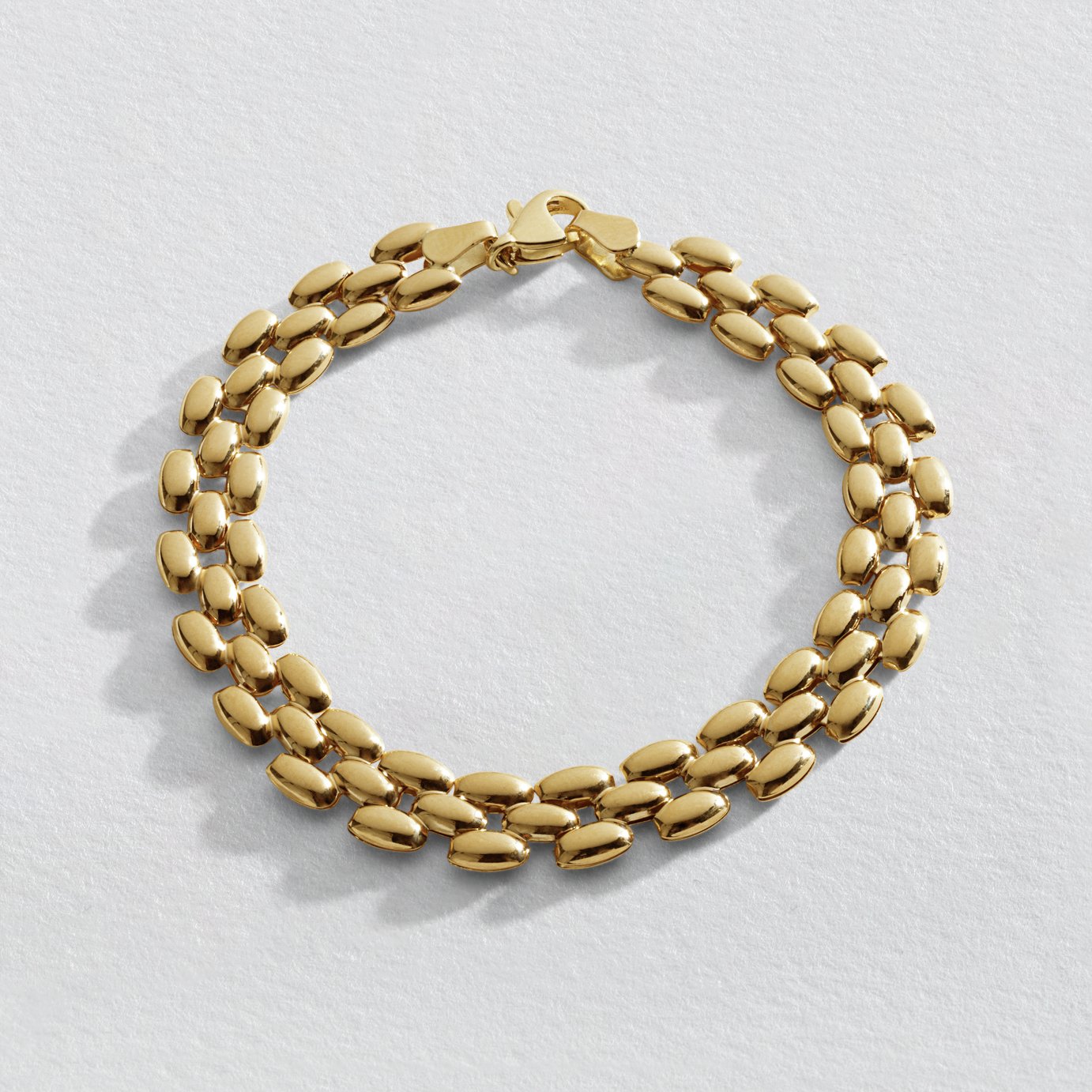 Revere 9ct Yellow Gold Gate Link Bracelet