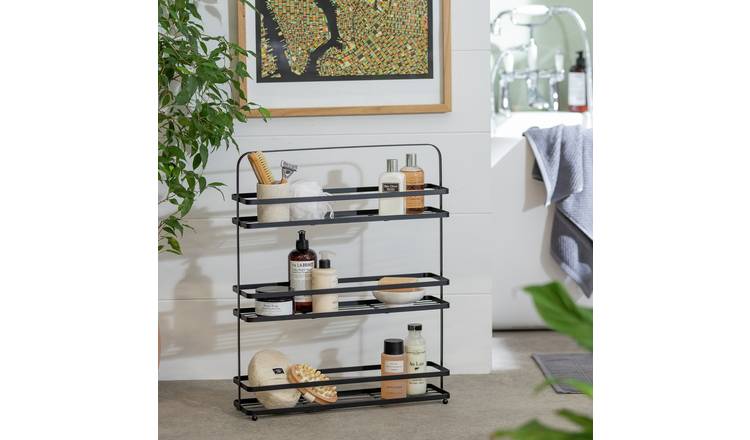 Buy Argos Home 3 Tier Slim Line Caddy Black Shower and bath