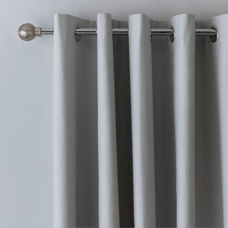 Habitat Plain Blackout Eyelet Curtains - Grey 0