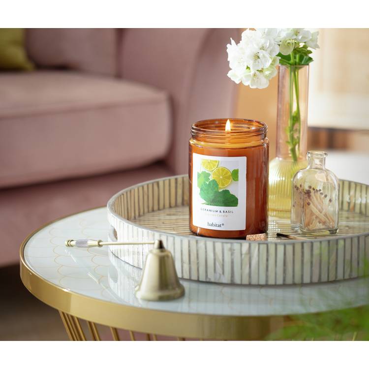 Habitat Scented Jar Candle - Geranium & Basil 0