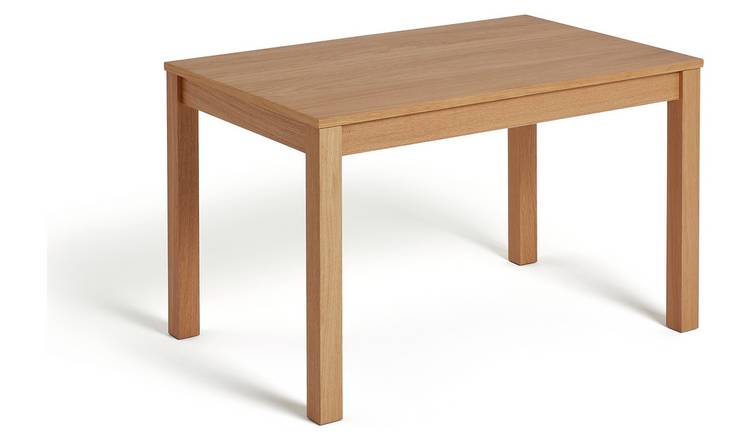 Habitat Clifton Natural Dining Table & 4 Brown Chairs