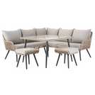 Argos home malta 6 deals seater steel corner sofa set