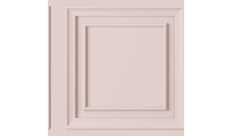 Fresco Wood Panel Blush Wallpaper