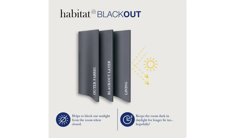 Habitat Thermal Blackout Linen Look Eyelet Curtains - Forest Green - 168x229cm