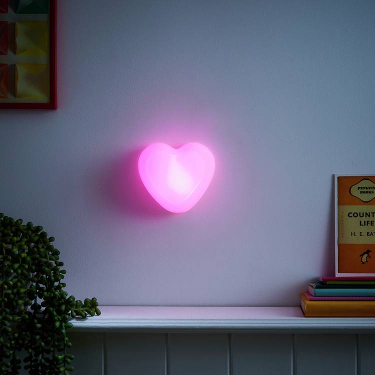 Glow Heart Silicone LED Colour Changing Kids Night Light 0
