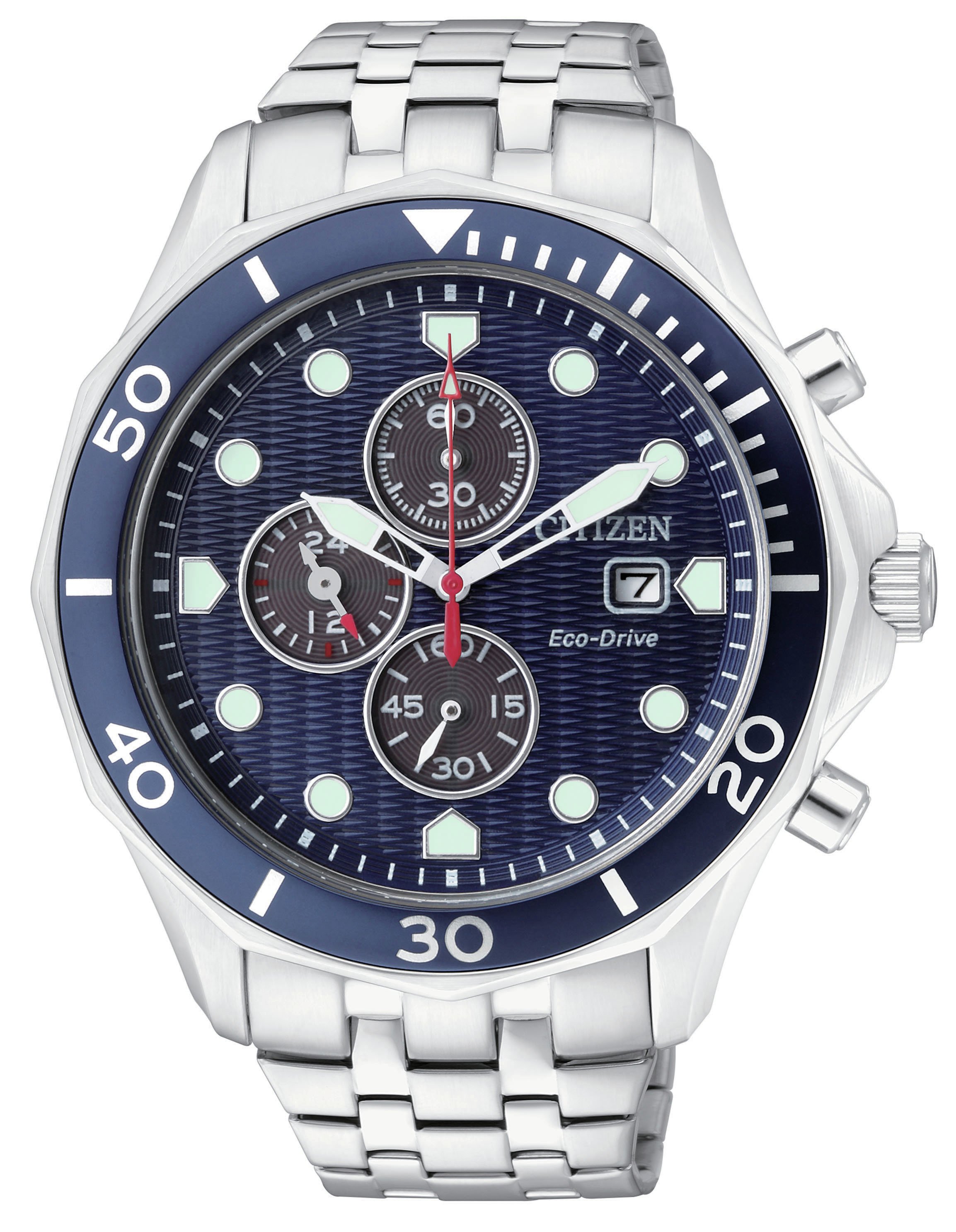 Citizen Mens Eco-Drive Blue Dial Chronograph - Watch