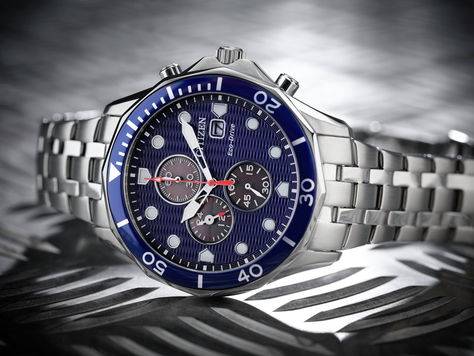 citizen eco drive black and blue