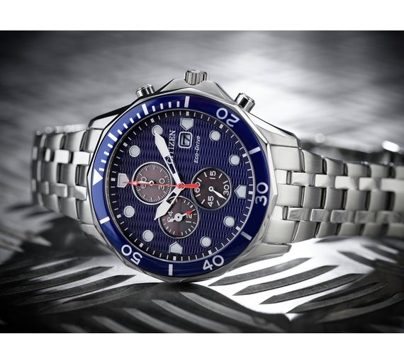 Buy Citizen Men's Eco-Drive Blue Dial Chronograph Watch at Argos.co.uk ...